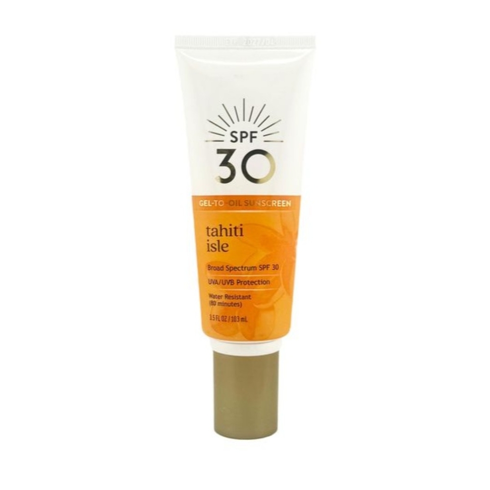Bath & Body Works Tahiti Isle Sunscreen Tube - Orange/White/Gold